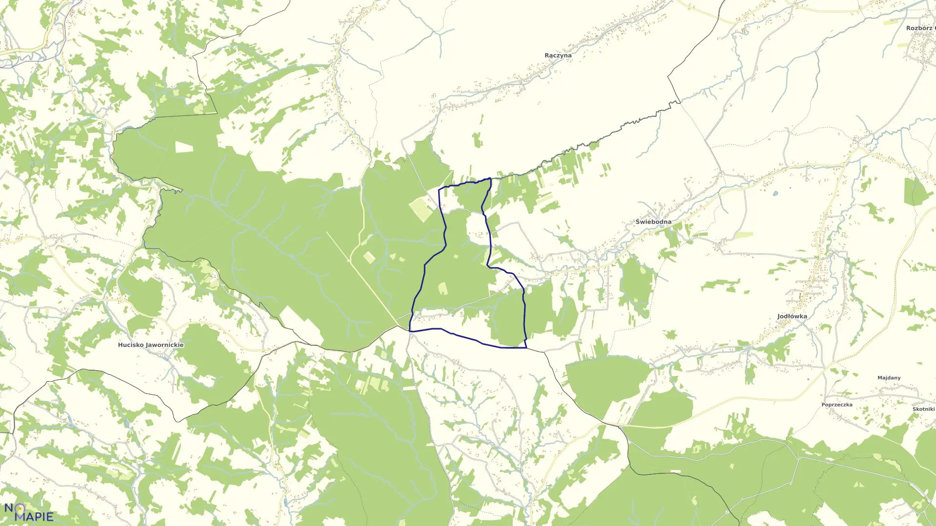 Mapa obrębu WOLA RZEPLIŃSKA w gminie Kańczuga